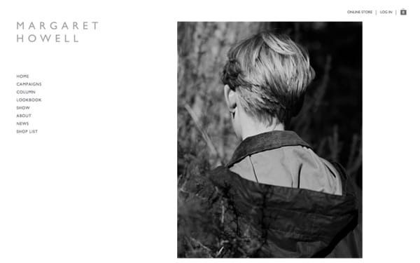 Margaret Howell Fabulousite Webデザインギャラリー