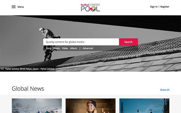 Red Bull Content Pool Fabulousite Webデザインギャラリー